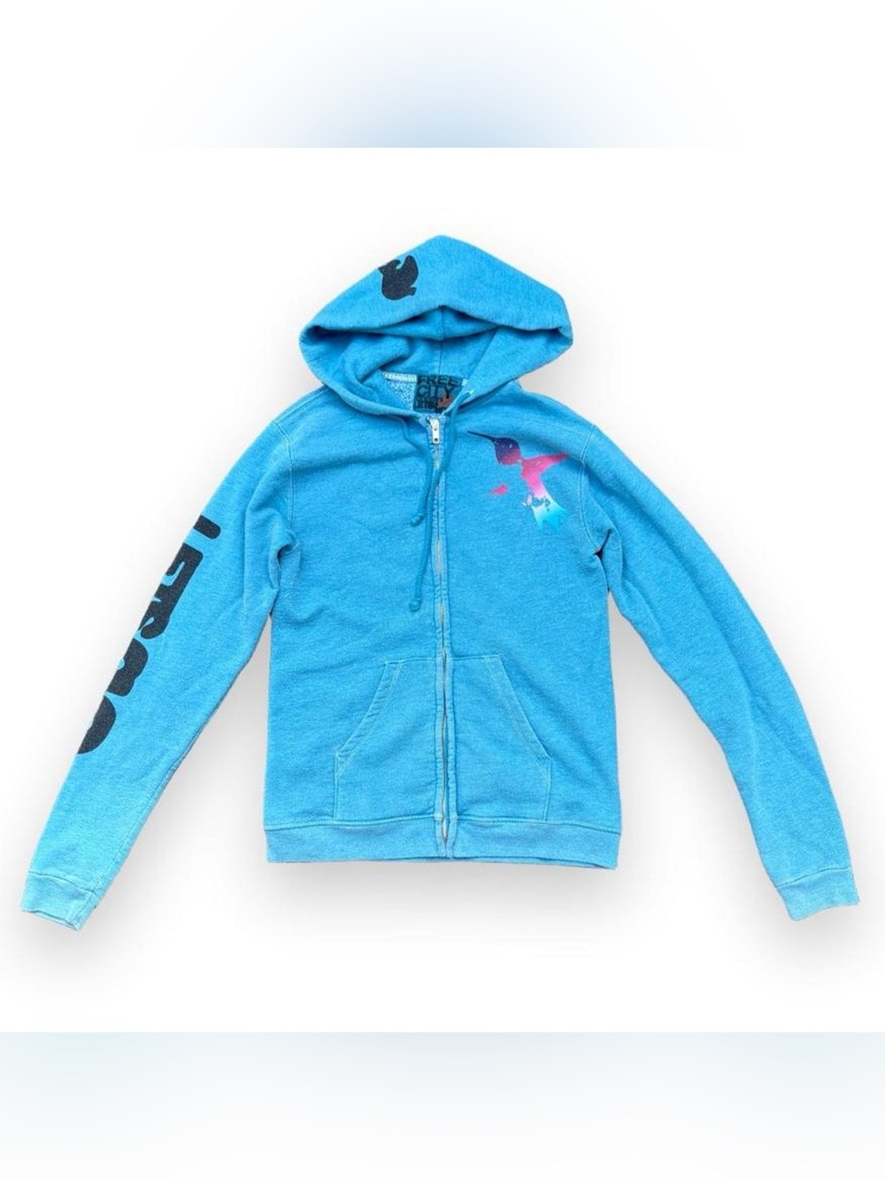 Vintage Free City Lets Go zip up hoodie
